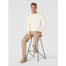 Tommy Hilfiger Erkek Marka Logo Detaylı Regular Fit Uzun Kollu Bej Kazak MW0MW33524-AEF