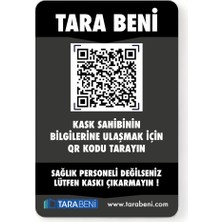 TaraBeni Tara Beni Kask Karekod Bilgi Etiketi (Qr Akıllı Kask Etiketi)