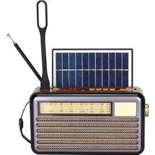 Helsınkı Machıne Radyo 320 Bt Fm+Solar+Kitap Okuma Işıklı+Şarjlı+Pilli+Usd Radyo Çalar ve Nostaljik Müzik