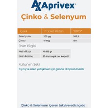 Aprivex Çinko + Selenyum 30 Yumuşak Jel Kapsül