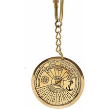 Pirinç 40 Yıllık Takvimli Özel Üretim Anahtarlık