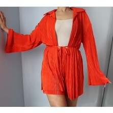 Ece Kahraman Piliseli Kimono Şort Takım
