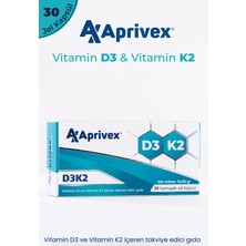 Aprivex Vitamin D3 + K2 30 Yumuşak Jel Kapsül