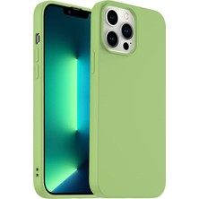 Gritty Iphone 13 Pro Max Uyumlu Açık Yeşil Silikon Kılıf