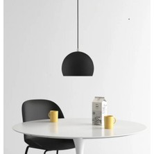 Riolight  Retro2,vintage2,rustik2 1XE27 Siyah Tekli Metal Sarkıt Avize ÇAP:20CM NOT:1ADET Fiyatıdır