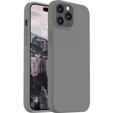 Gritty iPhone 14 Pro Max Gri Silikon Kılıf