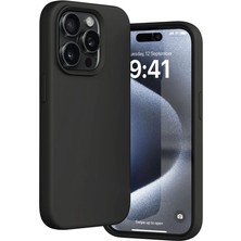 Gritty iPhone 15 Pro Siyah Silikon Kılıf