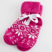 Hg.Aksesuar Kar Tanesi Yılbaşı Termal Çorap