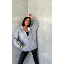 Petrichor Kadın Fermuarlı Sweatshirt