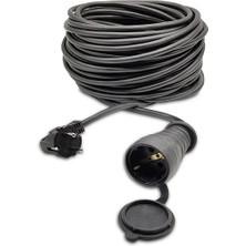 Granada 25 Metre 3*2,5 mm² Topraklı Tekli Kauçuk Uzatma Kablosu Ttr/cca - Siyah