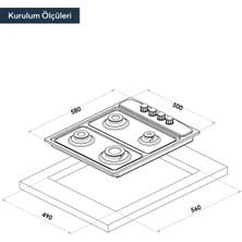 Kumtel Rustik Bej Ankastre Ocak