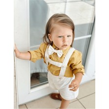 Ares Kids Fashion Salopet Takım Papyon Gömlek ve Salopet