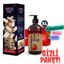 Rekze Se x Oyunu 48 Süpriz Görev + Erotik Masaj Yagı  Cilek Aromalı 250 ml