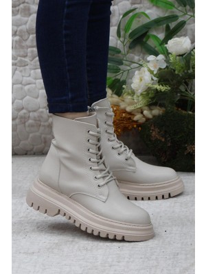 Mehmet Mete 351271 Bej Kalın Taban Sıcak Astar Kadın Bot