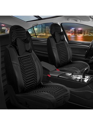 AG Store Honda Legend Uyumlu Deri Oto Koltuk Kılıfı Ön-Arka 5li Set Special Seri Siyah