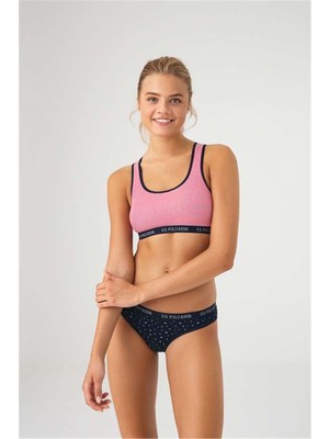 U.S. Polo Assn. 66251 Kadın Büstiyer Slip Takım Lacivert