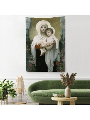Tekno Hobi Meryem ve Oğlu Isa Duvar Örtüsü-Halısı - Jesus Christ -6438