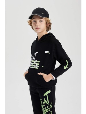 DeFacto Erkek Çocuk Oversize Fit Kapüşonlu Sweatshirt C0357A823CW