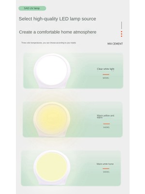 Sunshinee LED Sad Terapi Ruh Hali Masa Lambası Dokunmatik Zamanlama Kademesiz Karartma Duygusal Bozukluk Terapi Lambası (Yurt Dışından)