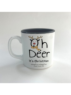 Mor Mürekkep Cingıl Bels Baskılı Siyah Multi Yılbaşı Kupası