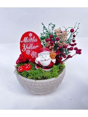 Pia Terrarium Yılbaşı Noel Baba Minyatür Bahçe