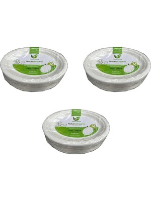 Roll-Up Nature Ekolojik Karton Kağıt Tek Kullanımlık Oval Tabak - 20X26 Cm. - 50 Adetlik 3 Paket