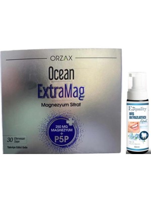 Orzax Ocean Extramag Magnezyum Sitrat Efervesan 30 Saşe - Diş Beyazlatıcı Köpük