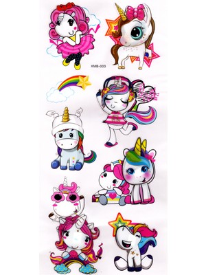 Limmy Duvar Sticker Kabartmalı 3 Boyutlu Sticker, 3D Duvar Stiker 55  x  25  cm - Unicorn Cute