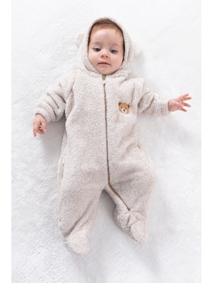 Bebesev Welsoft Peluş Unisex Fermuarlı Kışlık Bebek Uyku Tulumu Bebek Tulumu Çocuk Tulumu Çocuk Kostümü Tlmayk