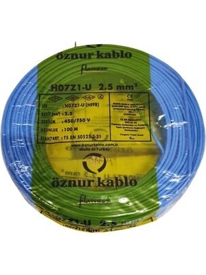 Öznur 100 Metre 2,5mm Nya Kablo H.free Mavi