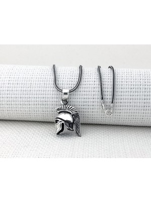 Takıhan Antik Roma Lejyoner Kaskı 925 Ayar Gümüş Kolye