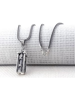 Takıhan Minare Tasarımlı Cevşeni Kebir Dualı 925 Ayar Gümüş Cevşen Kolye