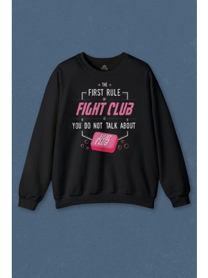 So Cool Unisex Sweatshirt First Rule Of The Fight Club Ilk Kural Baskılı Sweat