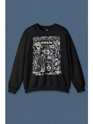 So Cool Unisex Sweatshirt Oasis Rock Music Baskılı Sweat