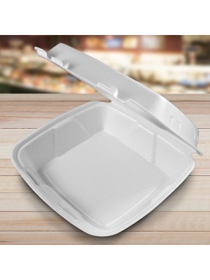 Yücedağ Dağyüce 36/d Tek Kullanımlık Köpük Iskender Kapaklı Kase Kutu - 23.5X15 Cm. - 20 Adetlik 5 Paket