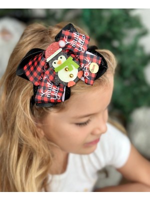 Queen Aksesuar Yılbaşı Özel Tasarım Lüks Mutlu Yıllar Simli Sevimli Penguen Süslü Kadife Kadın Çocuk Tacı Parti Taç