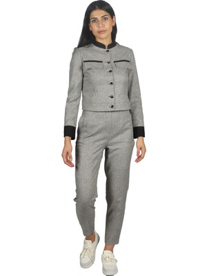 Lady Gına Kadın Pamuklu Uzun Kollu Düğme Kapamalı Siyah Alt-Üst Takım IGNBVB23K8071-SİYAH