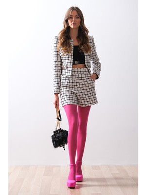 Explosion Kadın Kısa Boy Dokuma Kumaş Yazlık Kullanım Ekru Şort EXP30068-EKRU