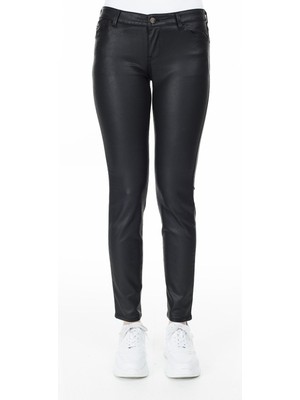 Emporio Armani Kadın Slim Fit Normal Bel Pamuklu Siyah Pantolon 6G2J23 2NSWZ-999