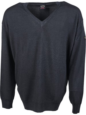 Paul & Shark  Erkek V Yaka Uzun Kollu Koyu Gri Kazak 13311031A-050