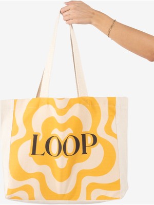 The Lycos "loop" Canvas Tote Omuz ve Plaj Çantas