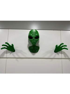 KemX3D Alien Uzaylı Duvar Dekorasyonu Veya Kulaklık Tutucu