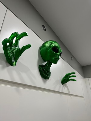 KemX3D Alien Uzaylı Duvar Dekorasyonu Veya Kulaklık Tutucu