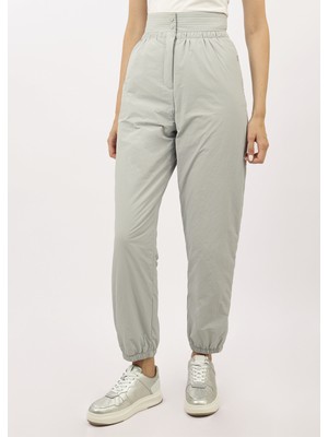 Emporio Armani Kadın Yüksek Bel Dokuma Kumaş Rahat Günlük Gri Pantolon 6R2P80 2NFBZ-0700