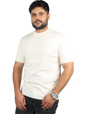 Emporio Armani Erkek Slim Fit Kısa Kollu Bisiklet Yaka Bej T-Shirt 6R1Teb 1Jfız-0108