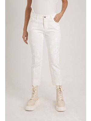 Emporio Armani Kadın Regular Fit Normal Bel Beyaz Jeans 3H2J45 2N4RZ-101