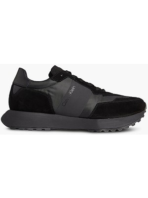 Calvin Klein Erkek Marka Logolu Rahat Taban Bağıcıklı Siyah Sneaker HM0HM00497-00U