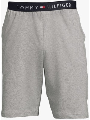 Tommy Hilfiger Erkek Beli Lastikli Kısa Boy Logolu Gri Şort UM0UM03080-P61