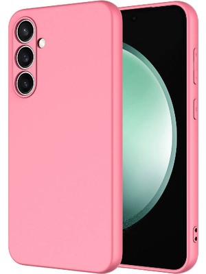 Case 4u Galaxy S23 Fe Kılıf Kamera Korumalı Içi Kadife Logosuz Mara Lansman Silinebilir Kılıf Pembe