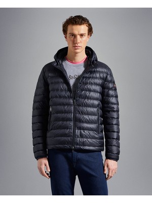 Paul & Shark  Erkek Kuş Tüyü Dolgulu Kapşonlu Fermuarlı Lacivert Mont C0P2008-013